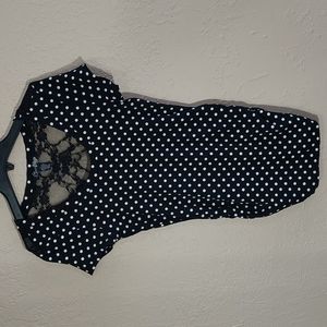 Lena,L, black w/white pocka dots